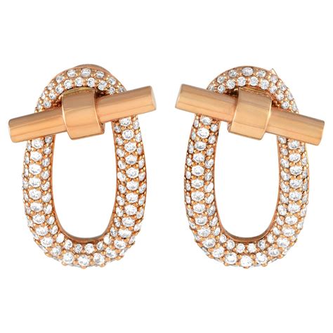 hermes earrings rose gold|Hermes horn and lacquer earrings.